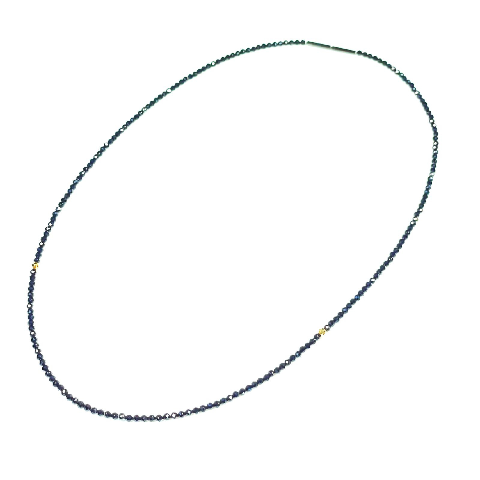 【コンビネーションが最高】K18ビーズ カットオニキス ヘマタイト 磁気 ネックレス ＳＰＫｎ２ 最高の贈り物