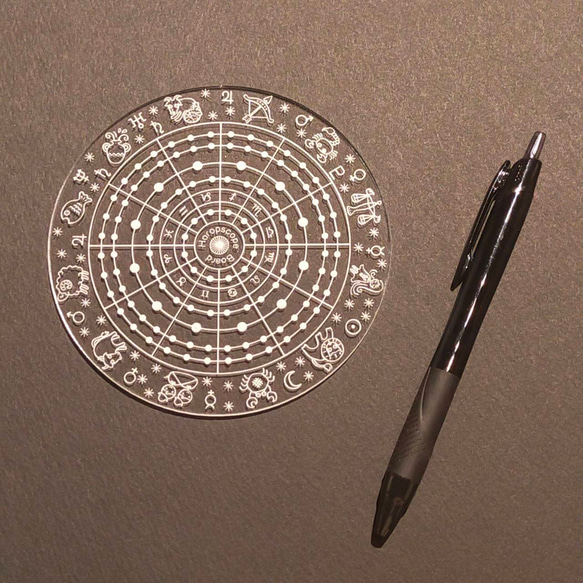 惑星駒を動かせる透明なホロスコープ盤110ｍｍ 15枚目の画像