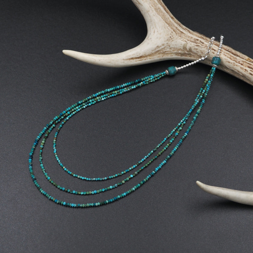 C2N-1 Mini Turquoise 3連ネックレス 45cm + アジャスター10cm