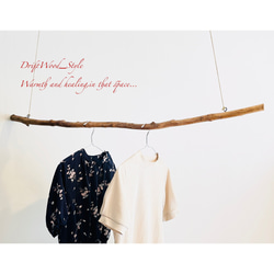 流木インテリア シンプルで細身の大型流木のハンガーラック 北欧 衣装掛け ハンギング 吊り下げ ハンガーポール 癒し 2枚目の画像