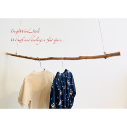 流木インテリア シンプルで細身の大型流木のハンガーラック 北欧 衣装掛け ハンギング 吊り下げ ハンガーポール 癒し 6枚目の画像