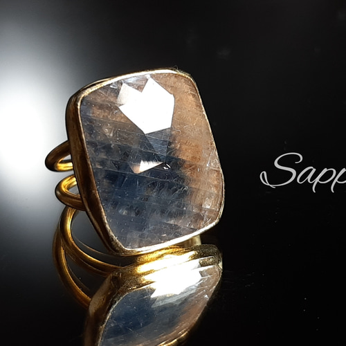 最新作☆レア『バイカラーサファイア』の世界でひとつの天然石リング  