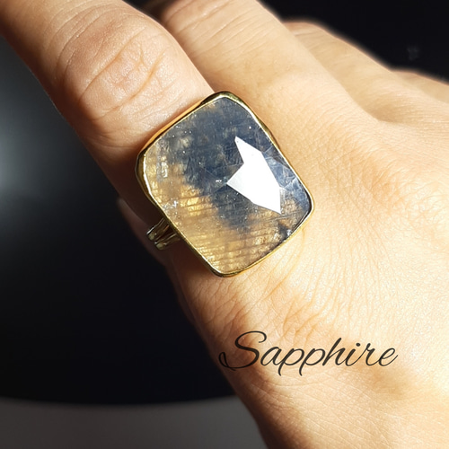 最新作☆レア『バイカラーサファイア』の世界でひとつの天然石リング  