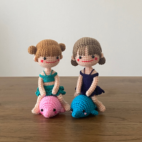 人魚モチーフのあみぐるみ * 手編みのあみぐるみ - SDG68'S