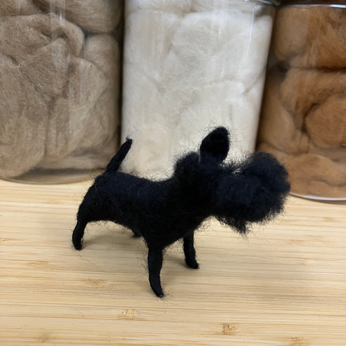 羊毛フェルト ミニチュアシュナウザー 犬 ミニチュア