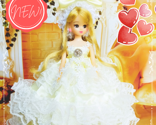 リカちゃん プリンセスドレス ハンドメイド服 ドール服 人形服
