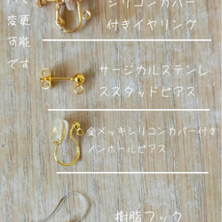 お花シュガードーナツの フックピアス / イヤリング   ミニチュア  フェイクフード 6枚目の画像