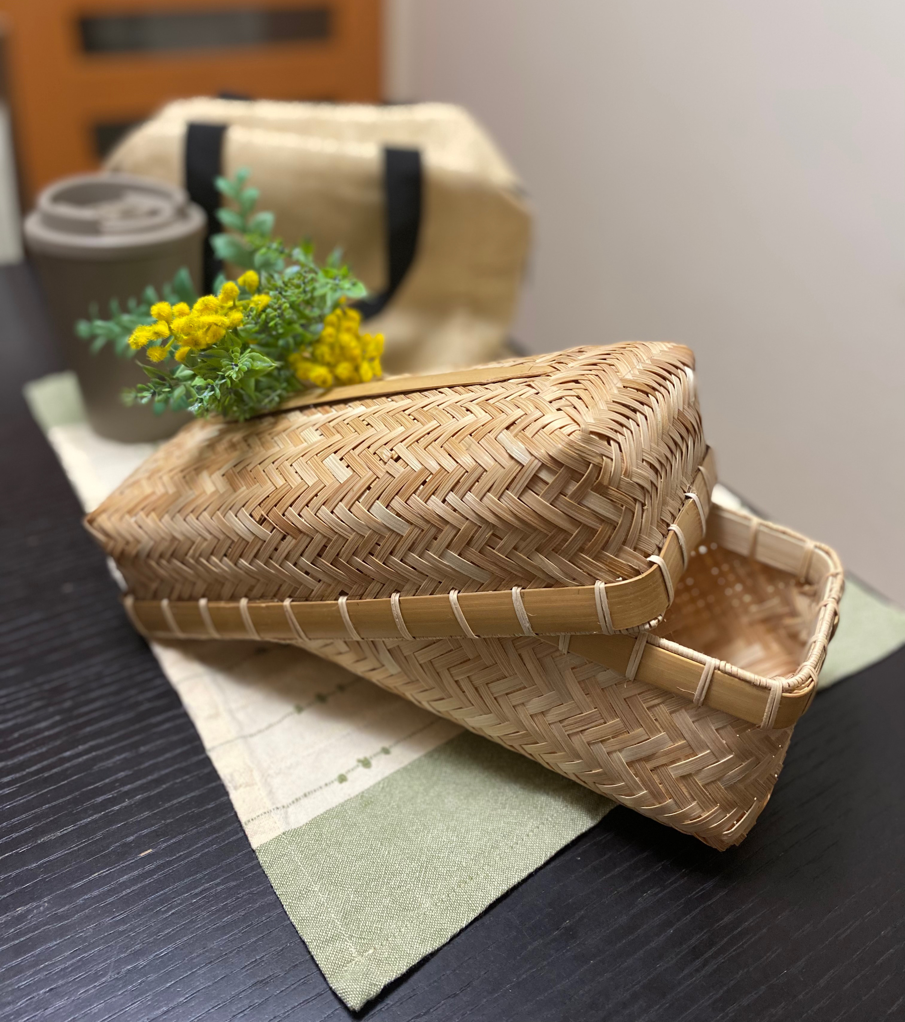 【新品】竹巧彩　竹　真竹　お弁当箱　おむすび箱　長方形　小物入れ kodawari-zakka_323005517