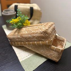 たっぷり入れられる竹のお弁当箱 (長方形・大) 1枚目の画像
