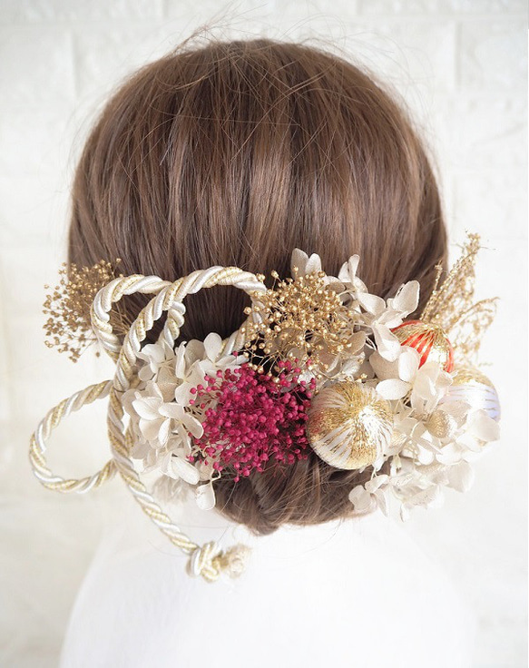 【全国送料無料】♡ゴールドヘッドドレス＊ウエディング＊前撮り＊和婚＊ヘアアクセサリー＊ 2枚目の画像