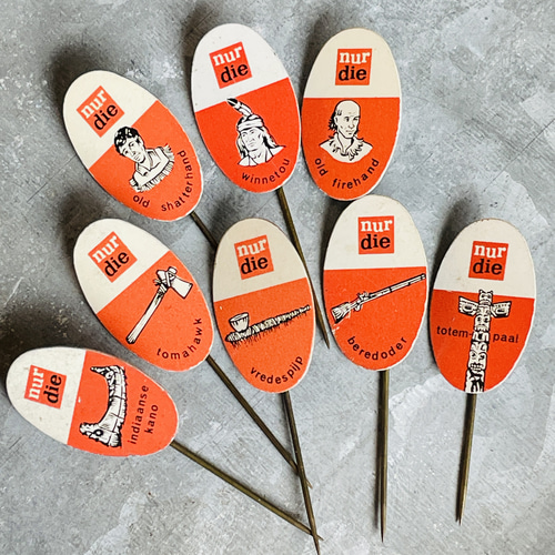 オランダハットピン [nur die] 広告8点セット｜アンティーク