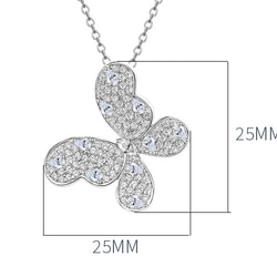 バタフライ ドロップ ネックレス 高炭素ダイヤモンド キラキラ ゴージャス ホワイト 白 レトロ 揺れる 蝶々 シンプル 7枚目の画像