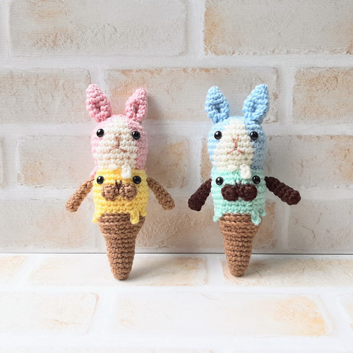 ピョンだふるアイスあみぐるみキーホルダー あみぐるみ マイナー雑貨店