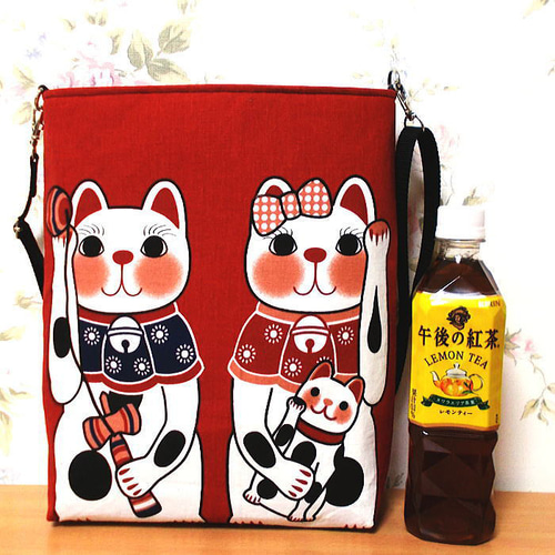 ❤️福を呼ぶだるまさん　ミニショルダーバック、招福招き猫フルオープンポーチ ❤️福を呼ぶだるまさん ミニショルダーバック、招福招き猫フル