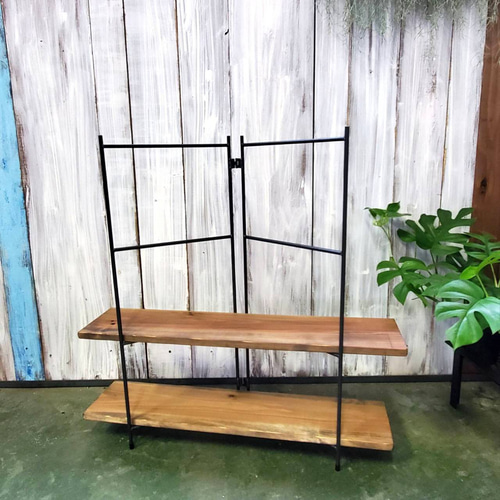 ほんの少し訳あり商品》アイアン折りたたみラック 超〰軽〰いのに