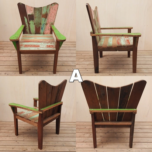 1368 ビンテージ レトロな古い木製チェア 椅子 イス 展示台 花台 古