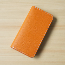 Vo Epson 牛皮 iPhone 保護套 皮套 筆記本型 橙色 第2張的照片