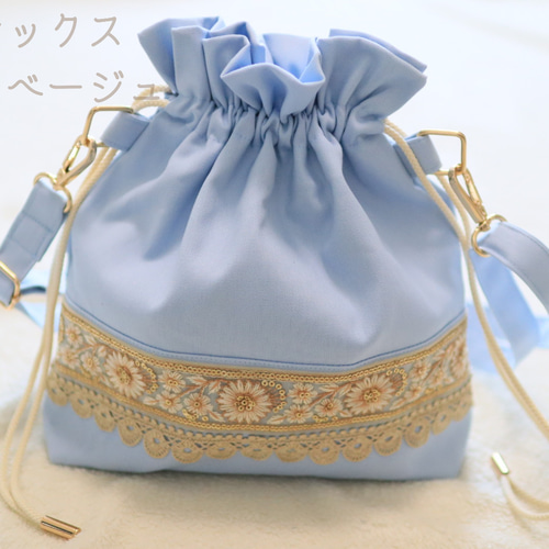 ロラライハリス♡カーキキルト♡刺繍のポテコロ巾着バッグ♡Fancy Cats 8a60c7913f24fb49e74391436526b1