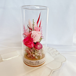 【予約販売】売上品な❤︎薔薇のボトルフラワー  ピンク オレンジ パープル お祝い 結婚祝い 誕生日 還暦 古希 喜寿 5枚目の画像