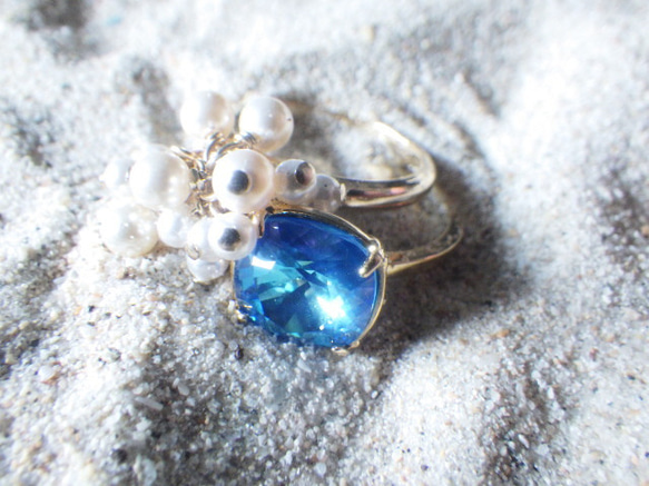 人魚的藍海 雙環珍珠如海水泡沫 第6張的照片