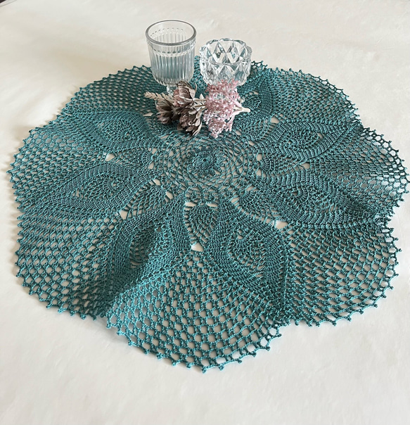 ❣handmade❣ * レース編みドイリー 樹里レース編みドイリーお花