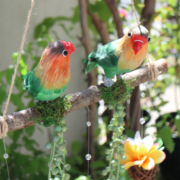 南国の鳥と花のサンキャッチャー（リニューアル） 2枚目の画像