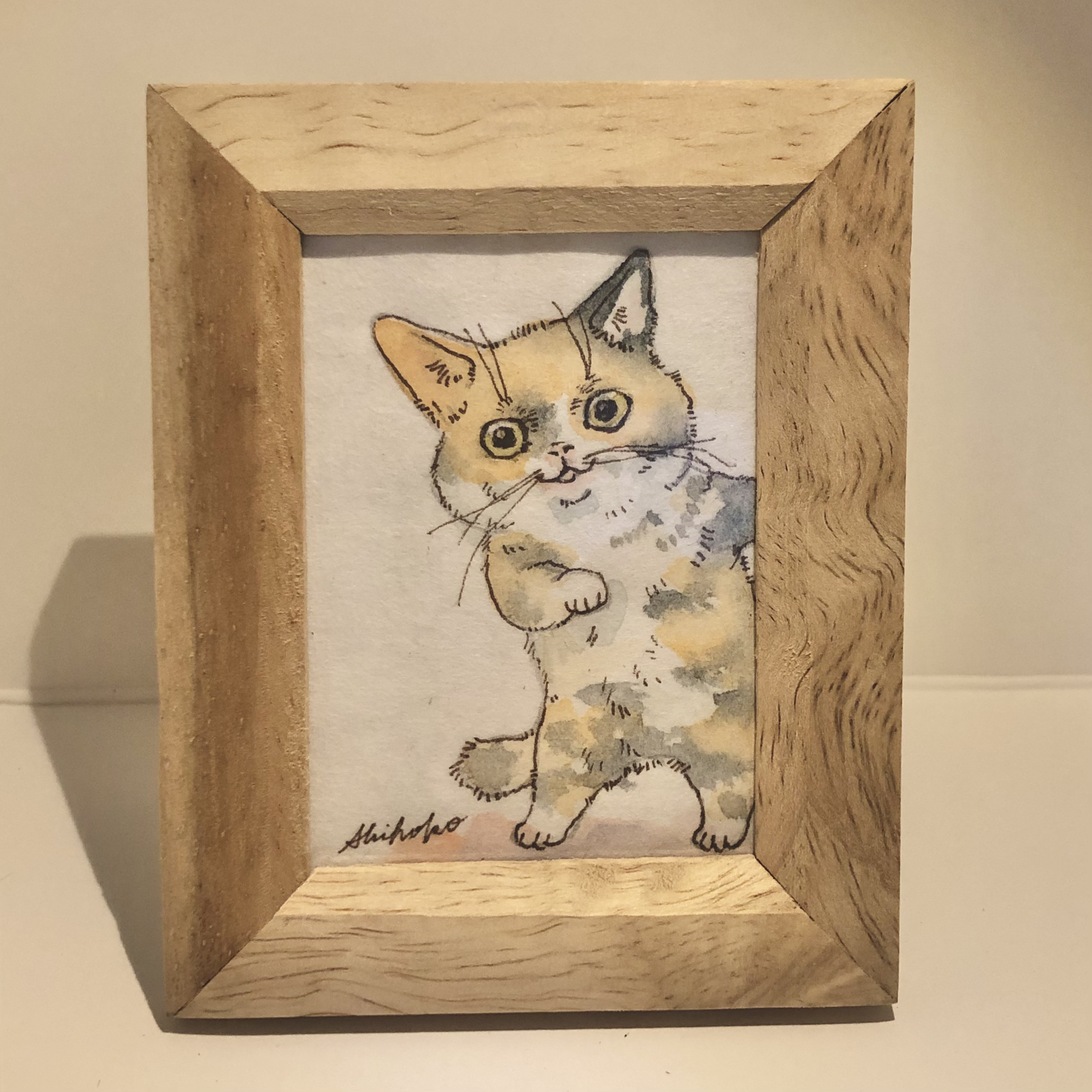 猫のちっちゃな原画 ひょっこり 07 イラスト クワハラシホコ 通販 