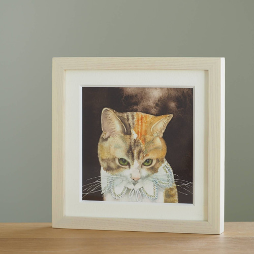 ミカオ　MICAO 「猫と女の子」版画　絵画 ミカオ MICAO 「猫と女の子」版画 絵画