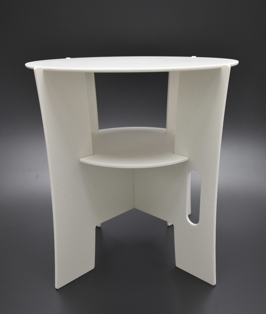 【組み立て式】サイドテーブル　収納カバン付　1セット4パーツ