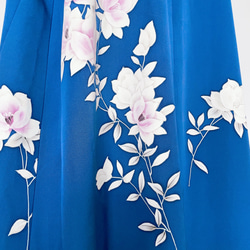 特別な日の"スカイブルーワンピ " ゆったり 着物リメイク ワンピース 衣装 雅楽 青 フリーサイズ  (Ｊ5706) 12枚目の画像
