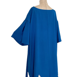 特別な日の"スカイブルーワンピ " ゆったり 着物リメイク ワンピース 衣装 雅楽 青 フリーサイズ  (Ｊ5706) 11枚目の画像