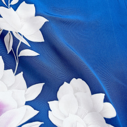 特別な日の"スカイブルーワンピ " ゆったり 着物リメイク ワンピース 衣装 雅楽 青 フリーサイズ  (Ｊ5706) 13枚目の画像