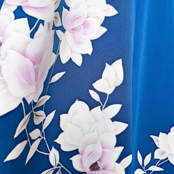 特別な日の"スカイブルーワンピ " ゆったり 着物リメイク ワンピース 衣装 雅楽 青 フリーサイズ  (Ｊ5706) 15枚目の画像