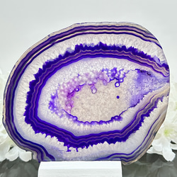 【カラー選択】1枚　天然石　プレート　スライス　アゲート（メノウ/瑪瑙）シアン　天然石インテリア 8枚目の画像