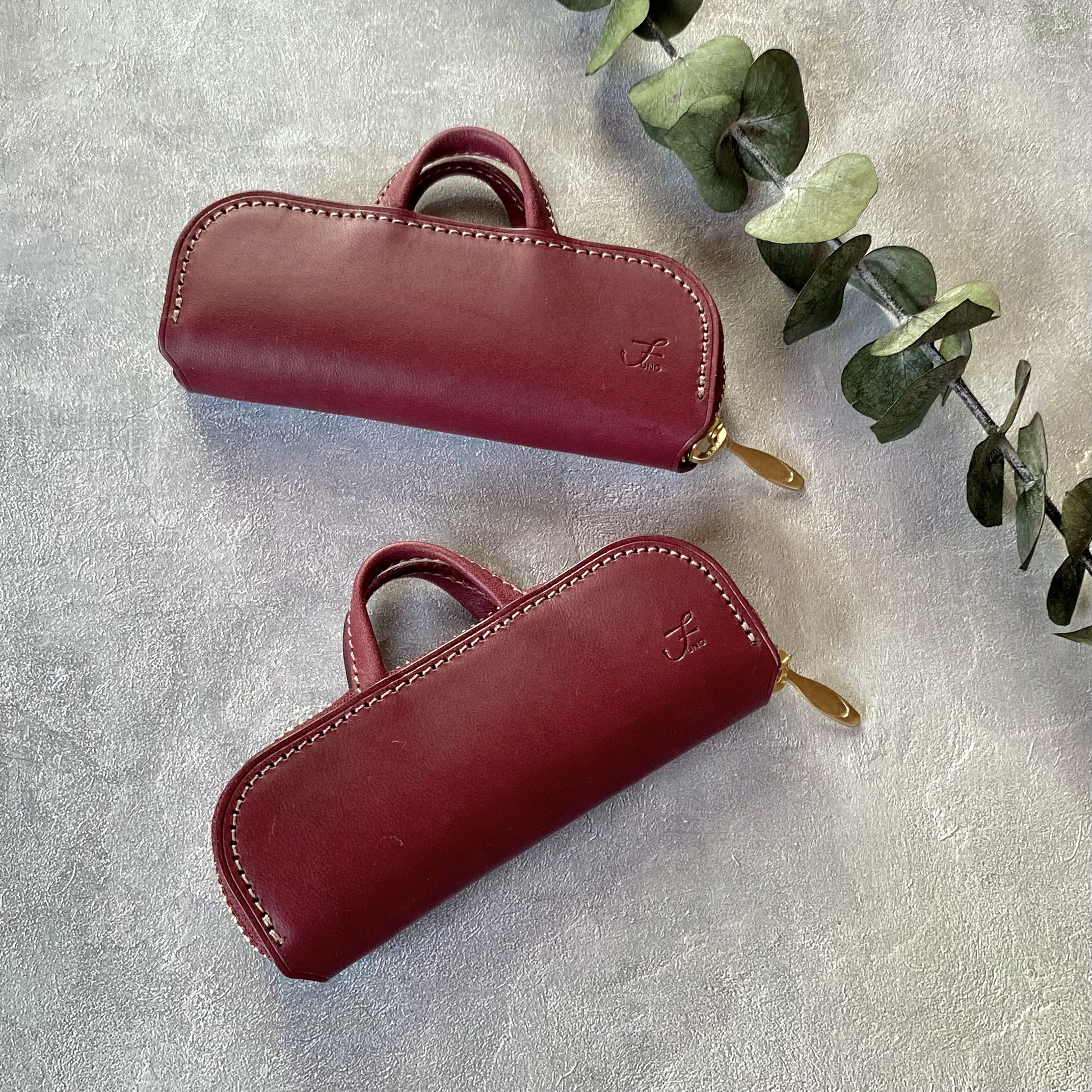 ミニチュアバッグのようなコインケース　印鑑ケース　◆ワイン