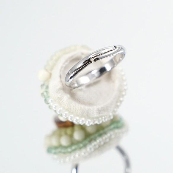 閒聊戒指，也可用於繫圍巾 167 均碼串珠刺繡戒指 綠色寶石超大戒指 第7張的照片