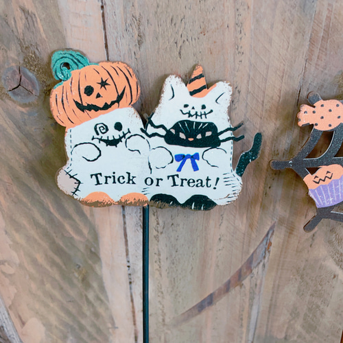 小さめ3本セット！ハロウィンアイアンピック♡ガーデンピック