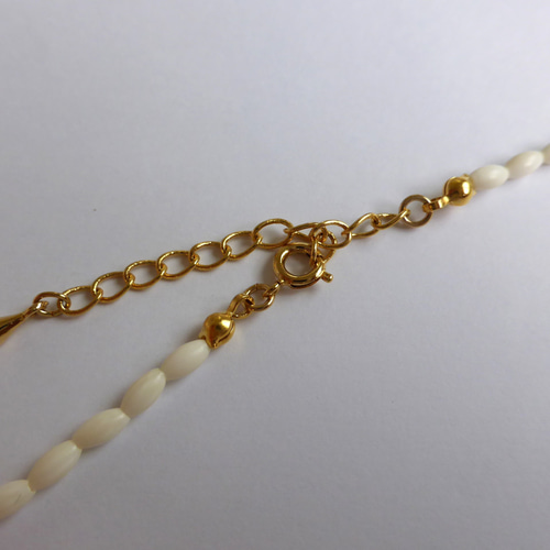 本象牙 アイボリー ミニアーモンドネックレス 70㎝ ネックレス