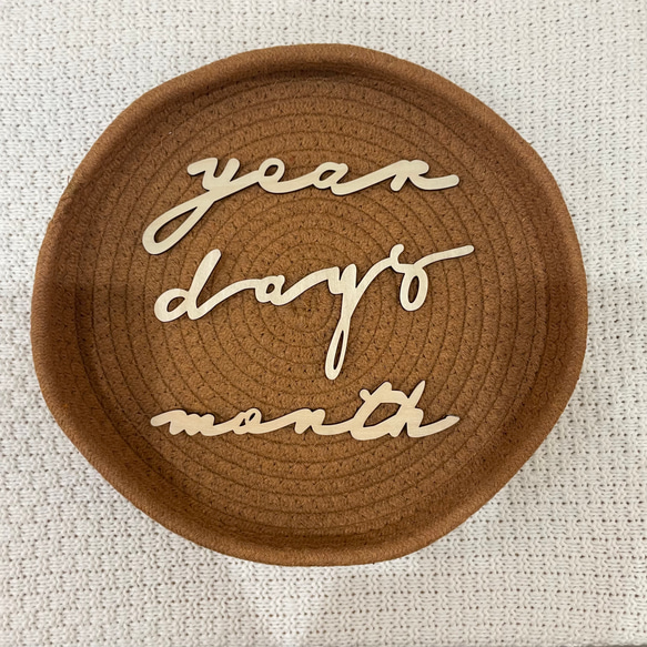【大幅値下げ！】木製レターバナーセット➀┃　マンスリーカード　インスタ映え　マンスリーバナー　ベビー　木製　ベビー食器　 4枚目の画像