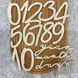 【大幅値下げ！】木製レターバナーセット➀┃　マンスリーカード　インスタ映え　マンスリーバナー　ベビー　木製　ベビー食器　 1枚目の画像