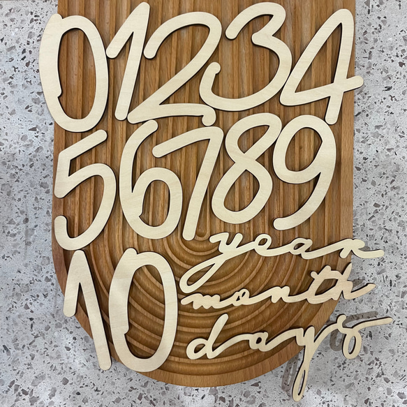 【大幅値下げ！】木製レターバナーセット➀┃　マンスリーカード　インスタ映え　マンスリーバナー　ベビー　木製　ベビー食器　 1枚目の画像
