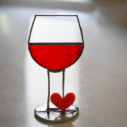 ステンドグラス　可愛いワイングラス 2枚目の画像