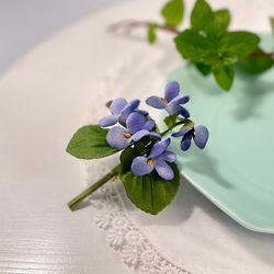 布花かれんな野すみれのブーケコサージュ 5枚目の画像