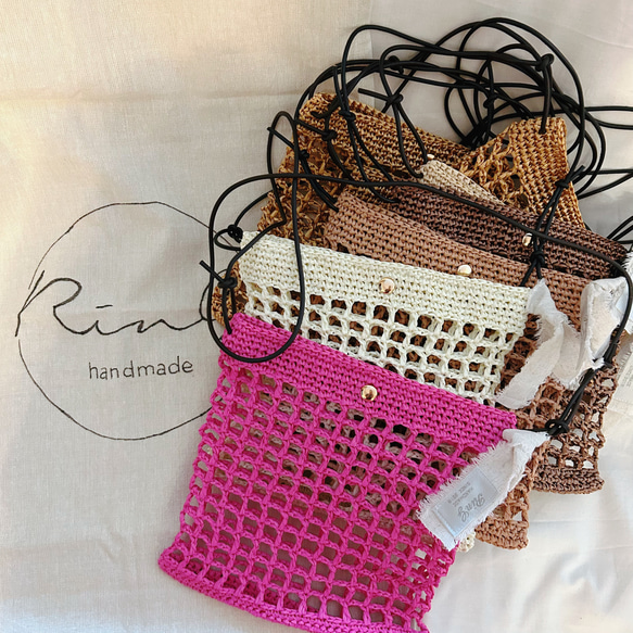 受注販売】方眼編みのサコッシュ サコッシュ RinG Chapellerie