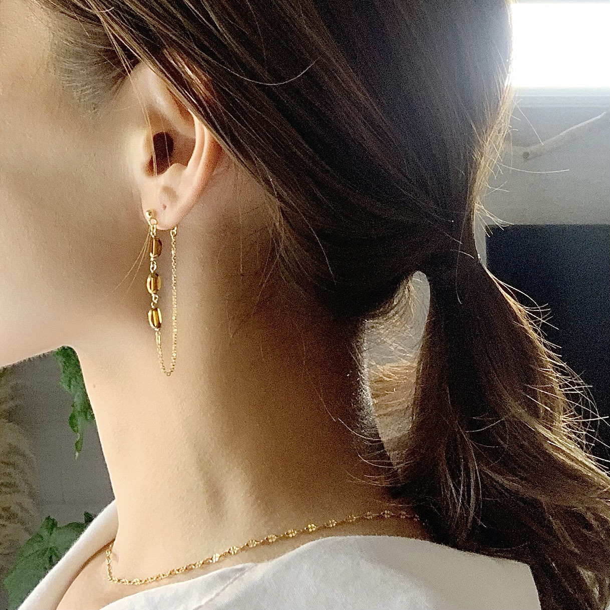 【ブラウンストーンが華やか♪】CHANEL ピアス 25A セール】シャネル CHANEL CHANEL ピアス A86504 Y09569 ココ