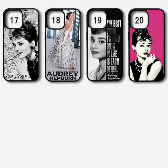 【既成デザイン】 iPhoneケース アイフォンケース  Audrey Hepburn オードリーヘップバーン 名言 5枚目の画像
