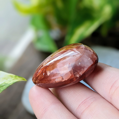 高品質 アクアマリン ハート パーム 握り石 天然石 アクアマリン