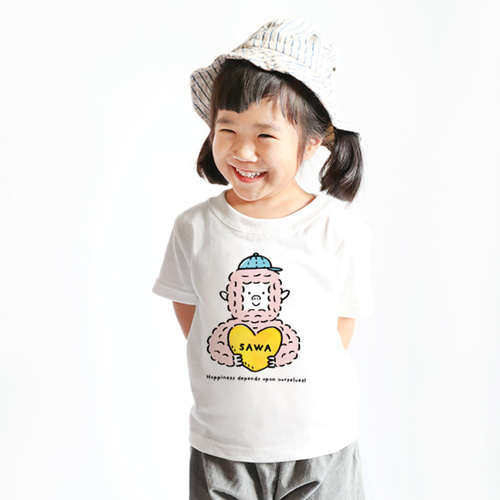 名入れ 名前入り 子供服 キッズ Tシャツ（優しいゴリラくん） Tシャツ