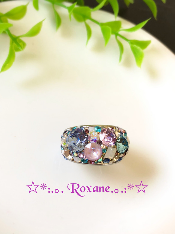 SWAROVSKI ☆ 2粒リング ☆ スワロフスキーリング 指輪・リング