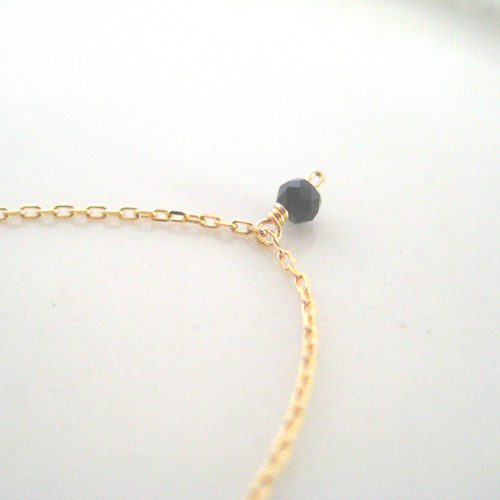 SJX ブラックスピネル グリッター アンクレット SJX ブラックスピネル グリッター アンクレット スタージュエリー